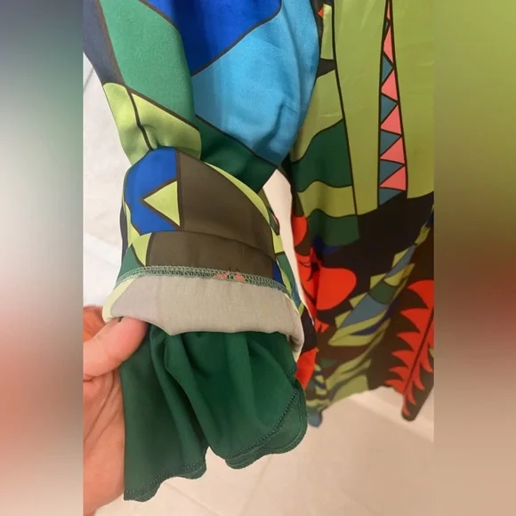 Multicolored geometric pants - Picture 3 of 4